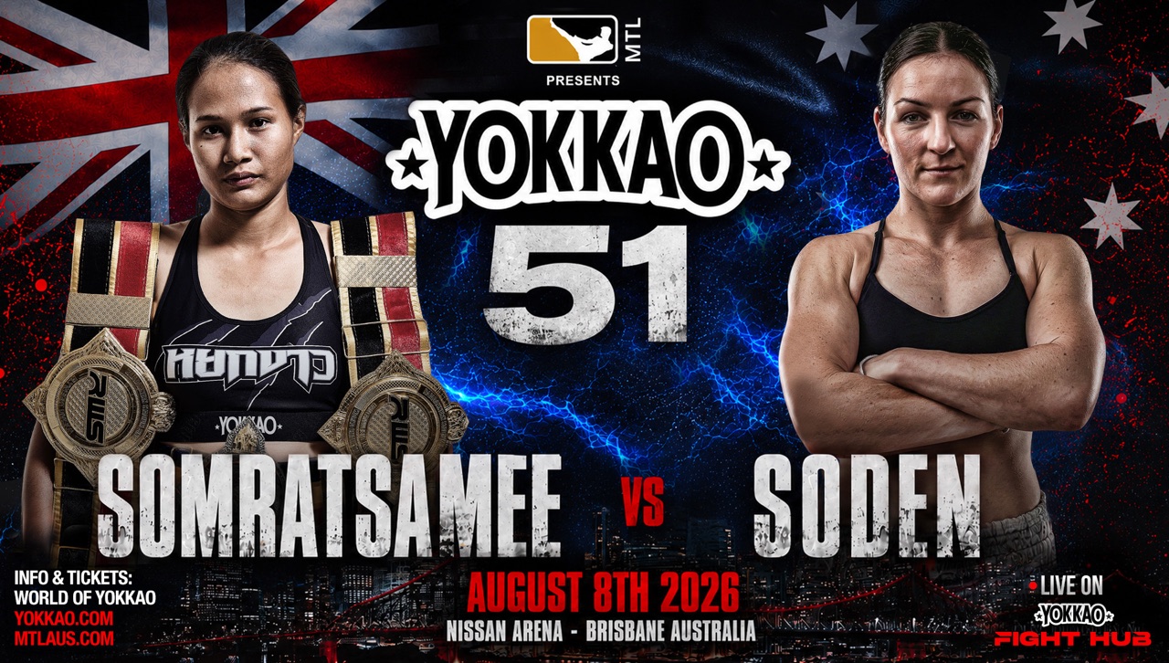 YOKKAO 51 — Somratsamee vs Soden — August 8 2026, Nissan Arena Brisbane